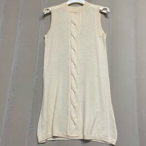 Original Penguin Women’s Sweater Dress Medium 100% Merino Wool Ivory Neutral